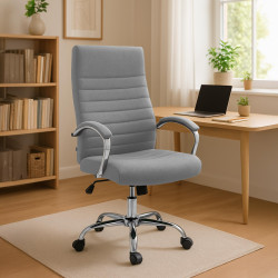 Silla de oficina Valais XL de tela Gris