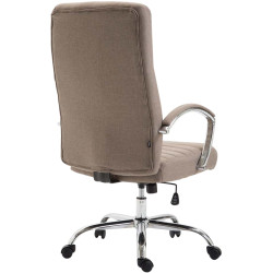 Chaise de bureau Valais, tissu taupe