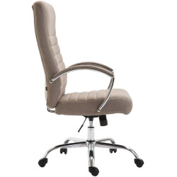 Chaise de bureau Valais, tissu taupe