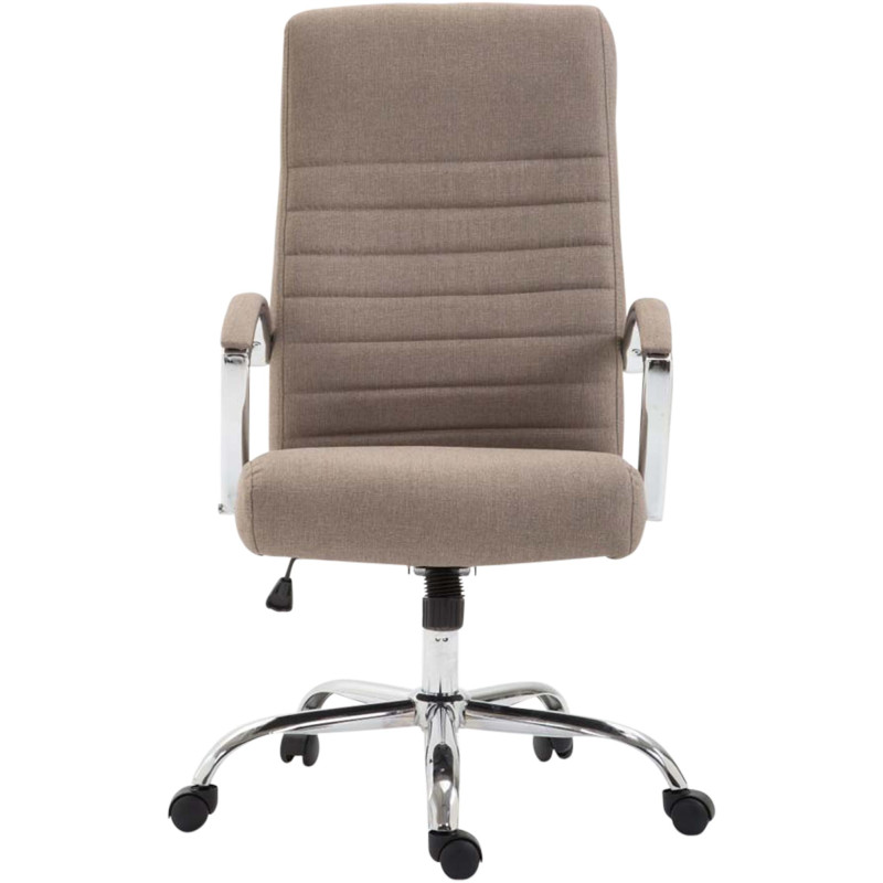 Chaise de bureau Valais, tissu taupe