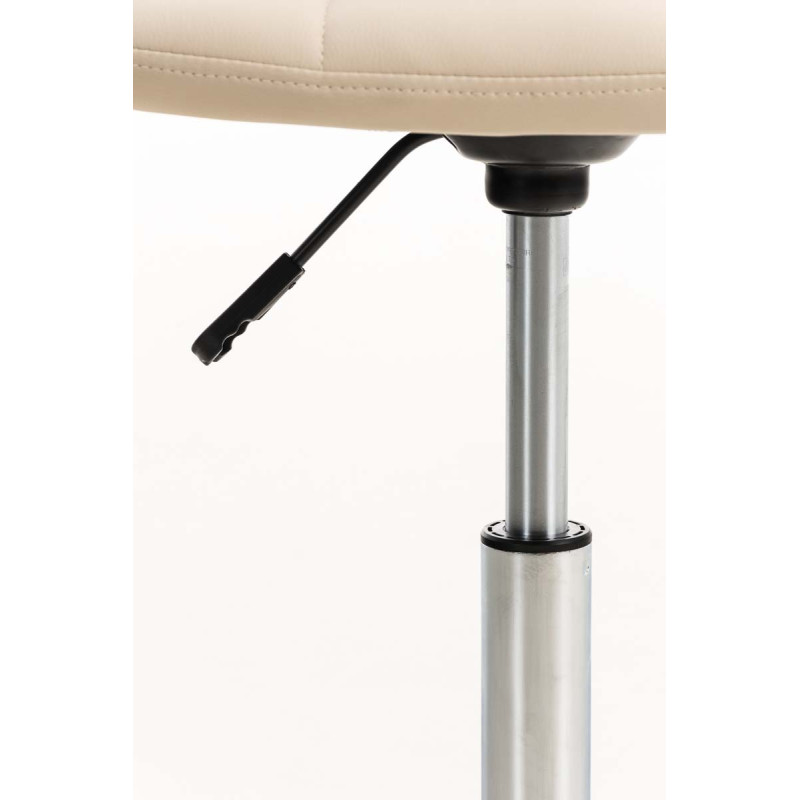 Fauteuil de bureau Emil en cuir artificiel crème