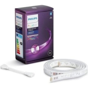 Philips Hue White é Color Ambiance Indoor LightStrips extension 1m, V4, fonctionne avec Alexa, Google Assistant et Apple Homekit