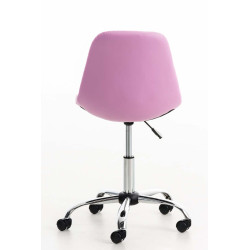 Fauteuil de bureau Emil, simili cuir rose