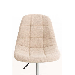 Chaise de bureau Emil, tissu, cr?me