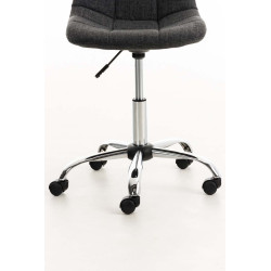Fauteuil de bureau Emil en tissu gris foncé