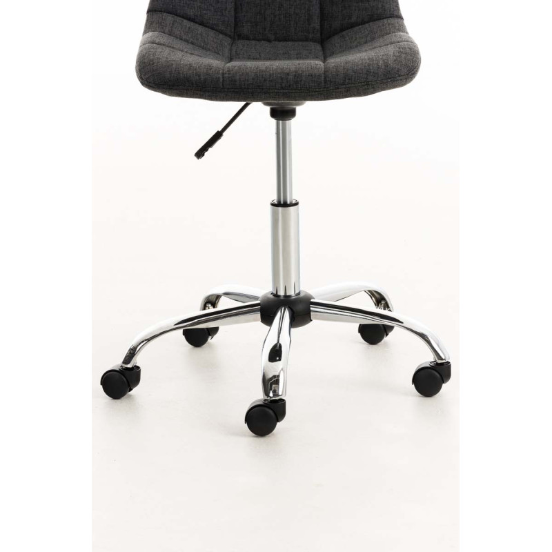 Fauteuil de bureau Emil en tissu gris foncé