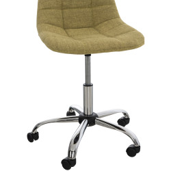 Fauteuil de bureau Emil en tissu vert