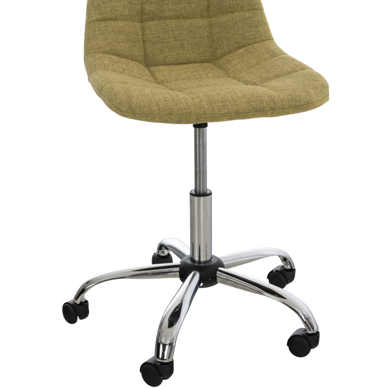 Chaise de bureau Emil, tissu, verte