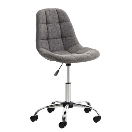 Fauteuil de bureau Emil en tissu gris clair