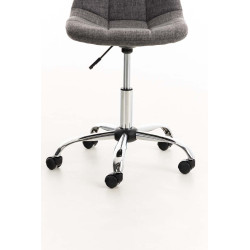 Fauteuil de bureau Emil en tissu gris clair