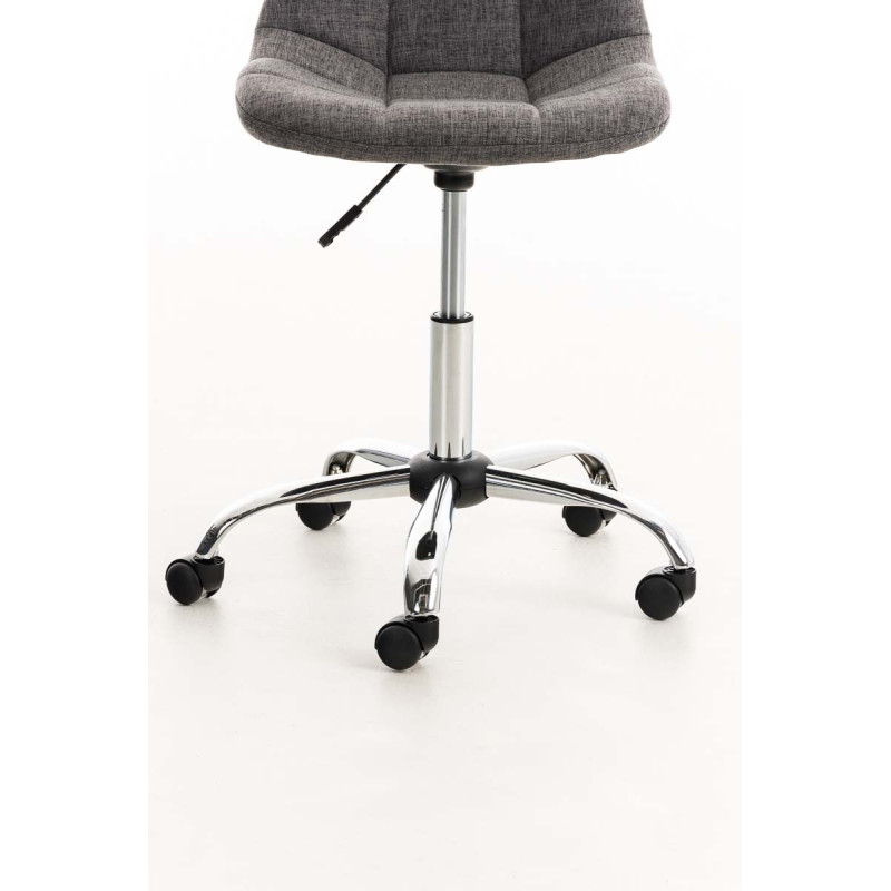 Fauteuil de bureau Emil en tissu gris clair