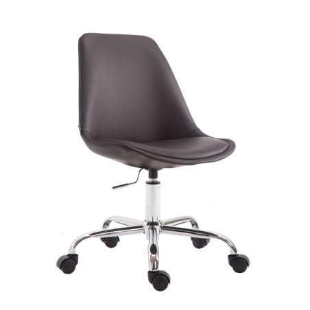 Fauteuil de bureau Toulouse, simili cuir marron