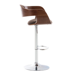 Tabouret de bar en tissu Kingston C noyer/marron