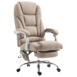 Fauteuil de bureau Pacific en tissu avec fonction massage taupe