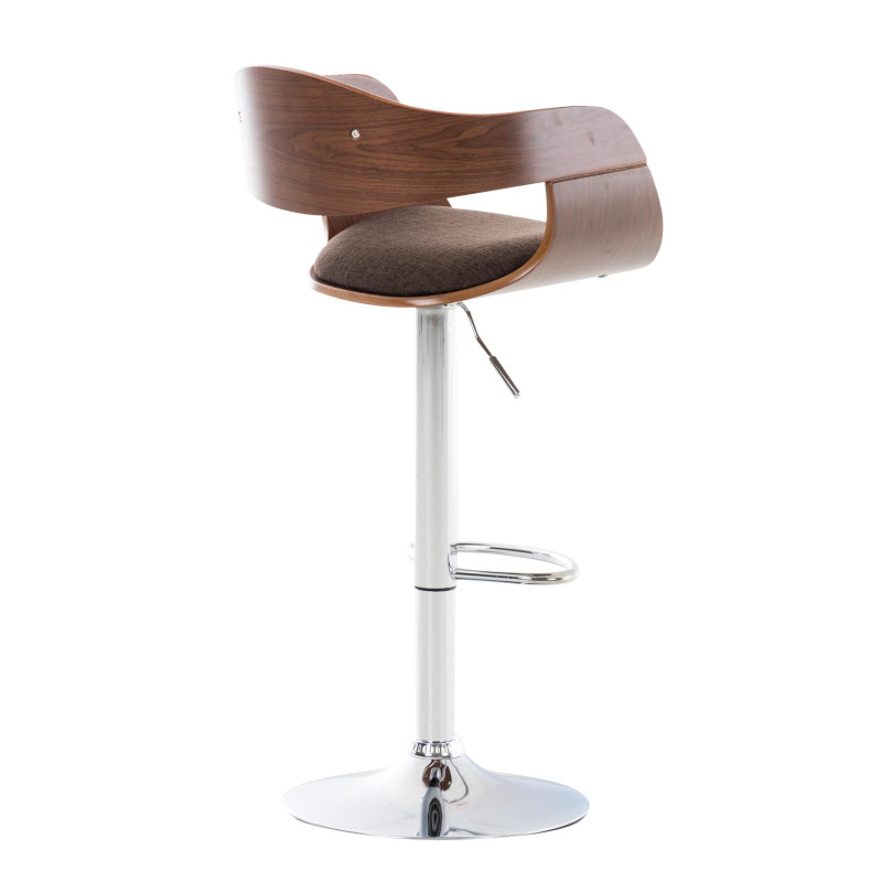 Tabouret de bar en tissu Kingston C noyer/marron