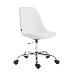 Fauteuil de bureau Toulouse, simili cuir blanc