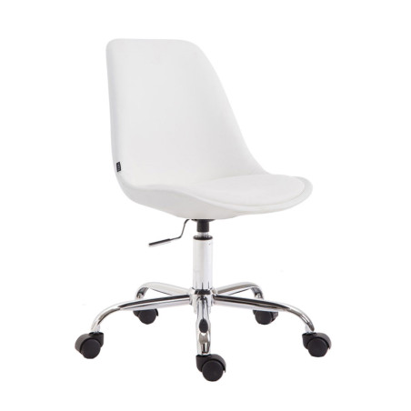 Fauteuil de bureau Toulouse, simili cuir blanc