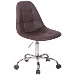 Fauteuil de bureau Reims, simili cuir marron