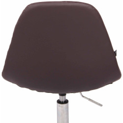 Fauteuil de bureau Reims, simili cuir marron