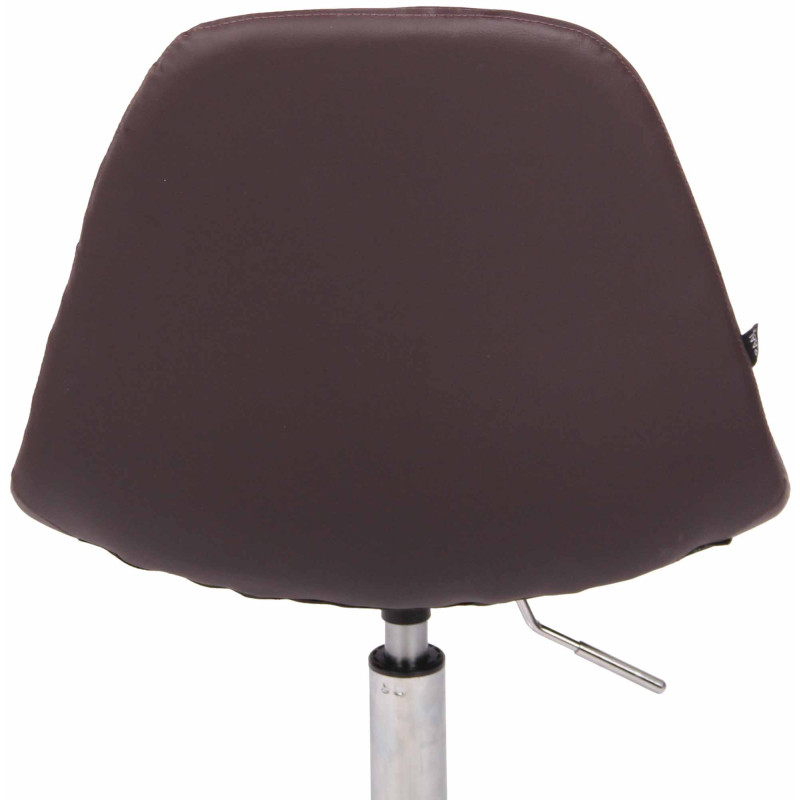 Chaise de bureau Reims, similicuir marron