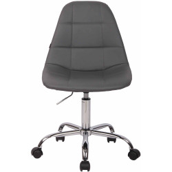 Fauteuil de bureau Reims, simili cuir gris