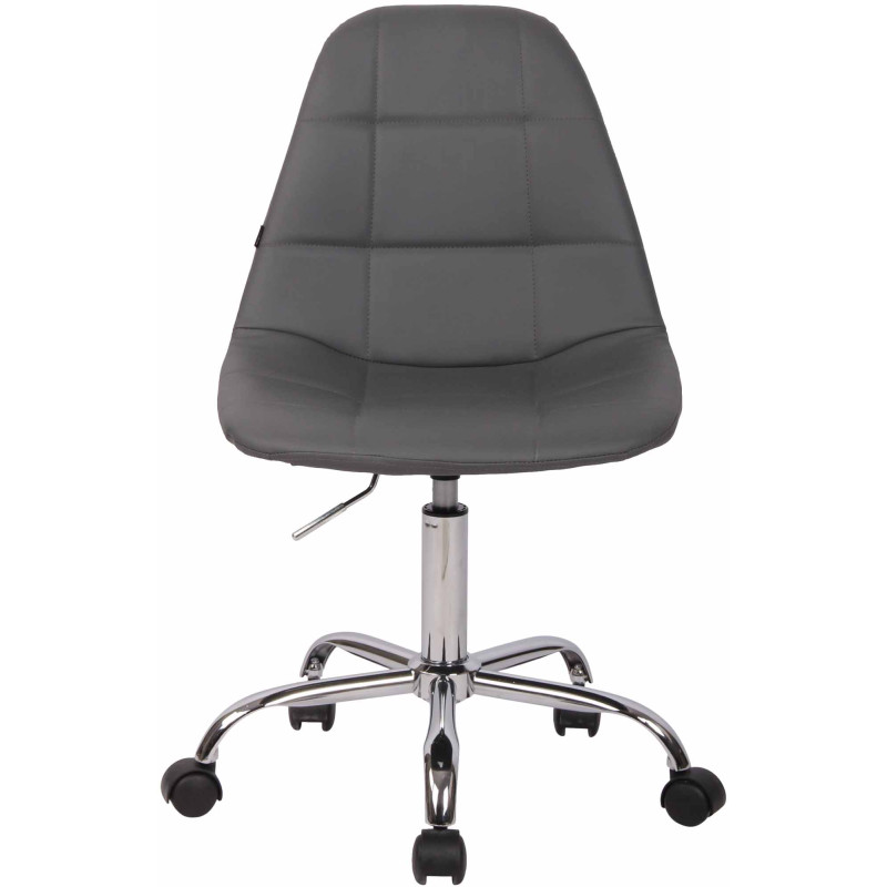 Fauteuil de bureau Reims, simili cuir gris