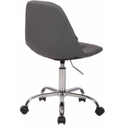 Fauteuil de bureau Reims, simili cuir gris