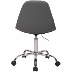 Fauteuil de bureau Reims, simili cuir gris