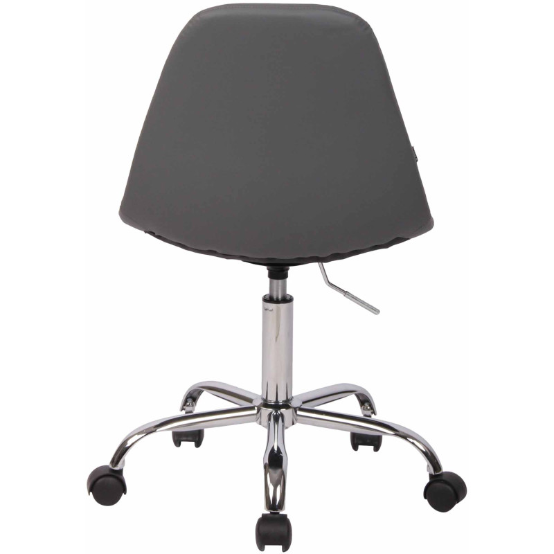 Fauteuil de bureau Reims, simili cuir gris