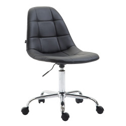 Fauteuil de bureau Reims, simili cuir noir
