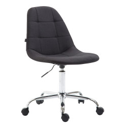 Fauteuil de bureau Reims tissu noir