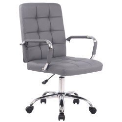 Fauteuil de bureau Deli PRO en cuir synthétique gris