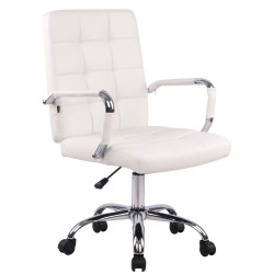 Silla de Oficina Deli Pro Cuero Sintético Blanco