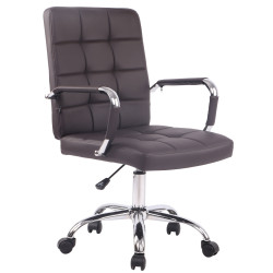 Fauteuil de bureau Deli PRO, simili cuir marron