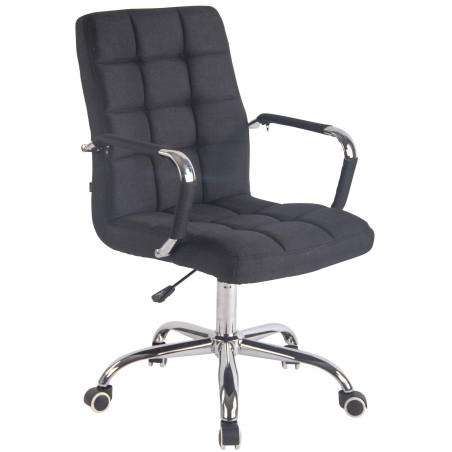 Fauteuil de bureau Deli en tissu noir