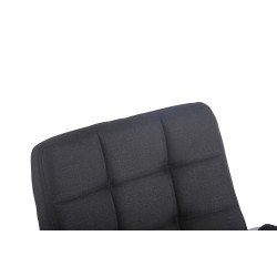 Fauteuil de bureau Deli en tissu noir