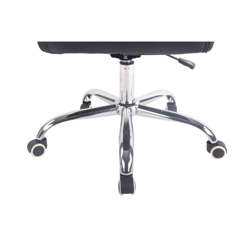 Fauteuil de bureau Deli en tissu noir