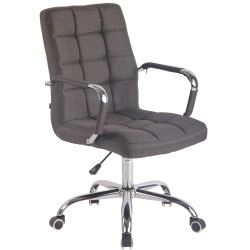Fauteuil de bureau Deli en tissu gris foncé