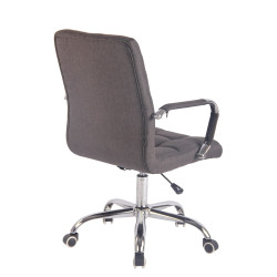 Fauteuil de bureau Deli en tissu gris foncé