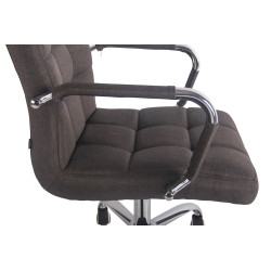 Fauteuil de bureau Deli en tissu gris foncé
