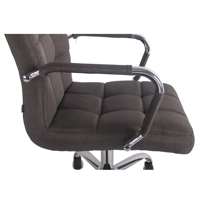 Fauteuil de bureau Deli en tissu gris foncé