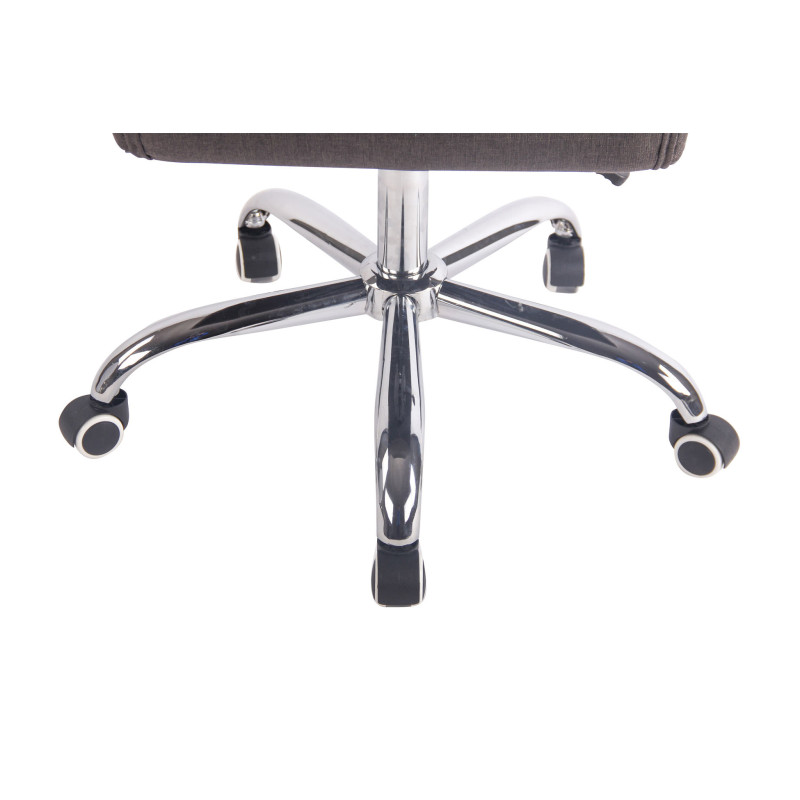 Fauteuil de bureau Deli en tissu gris foncé