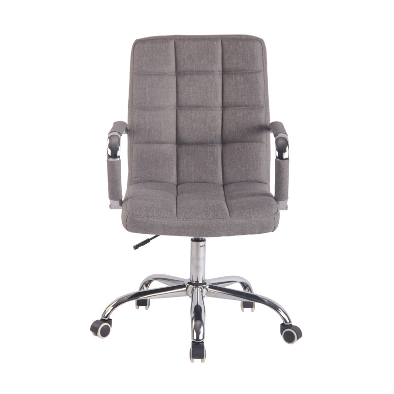 Fauteuil de bureau Deli en tissu gris