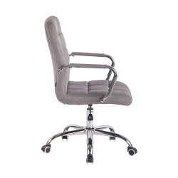 Fauteuil de bureau Deli en tissu gris