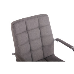 Fauteuil de bureau Deli en tissu gris