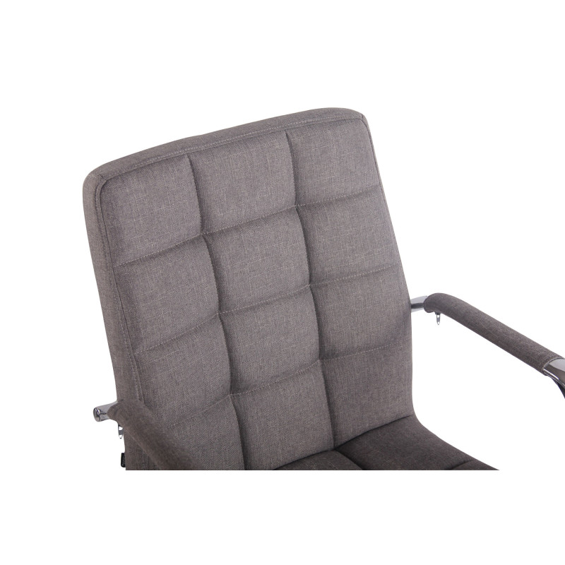 Fauteuil de bureau Deli en tissu gris