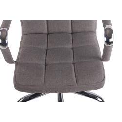 Fauteuil de bureau Deli en tissu gris