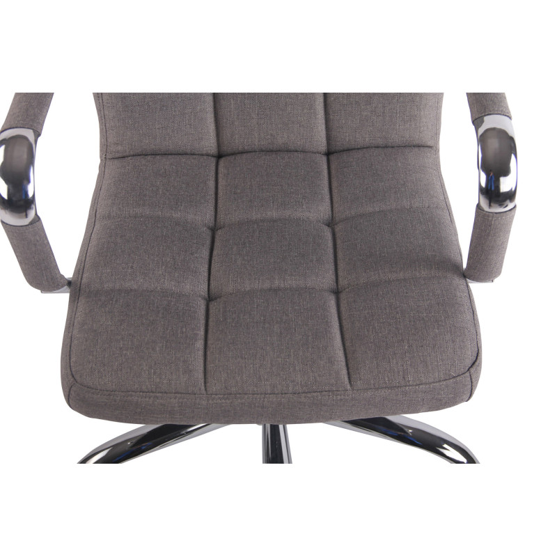 Fauteuil de bureau Deli en tissu gris