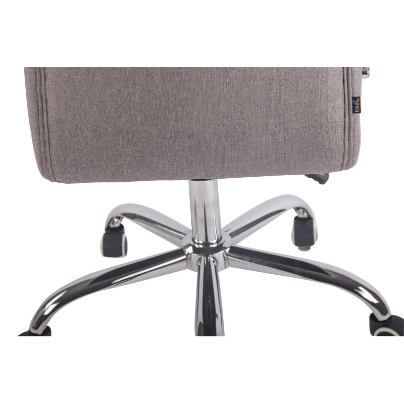 Fauteuil de bureau Deli en tissu gris