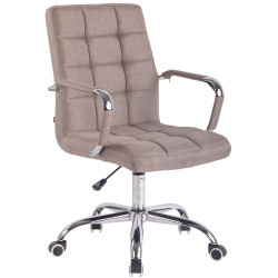Fauteuil de bureau Deli tissu taupe